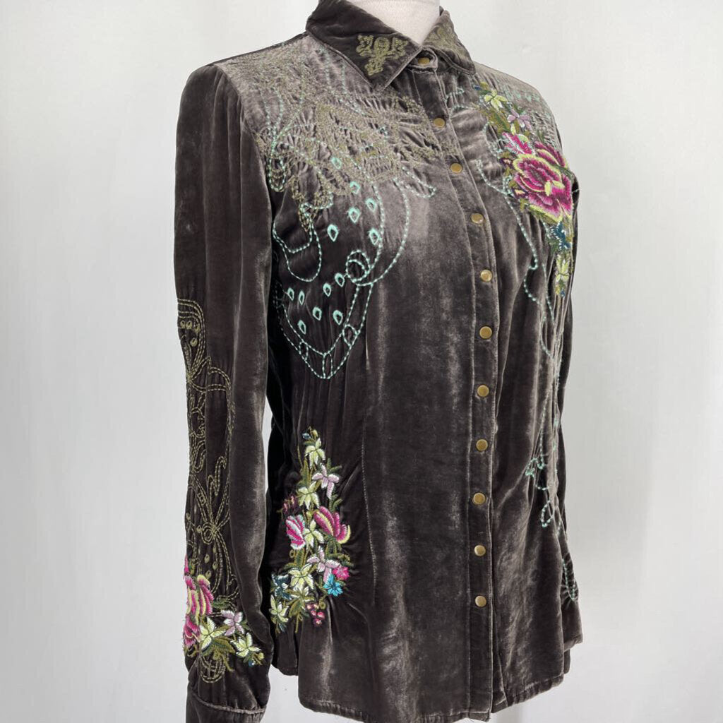 Johnny Was Floral Shirt