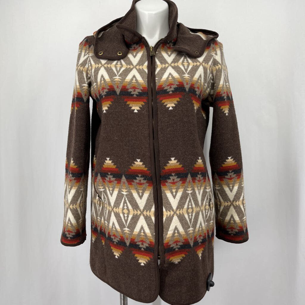 Pendleton Aztec Print Coat w Hood