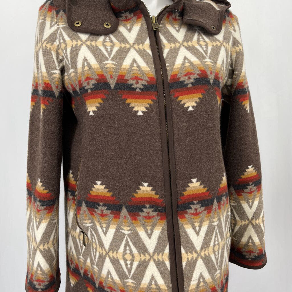 Pendleton Aztec Print Coat w Hood