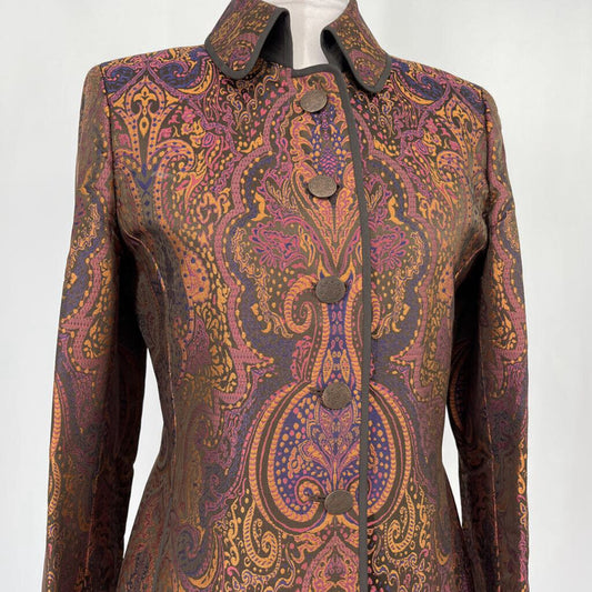 Ellen Tracy Patterned Silk Blazer