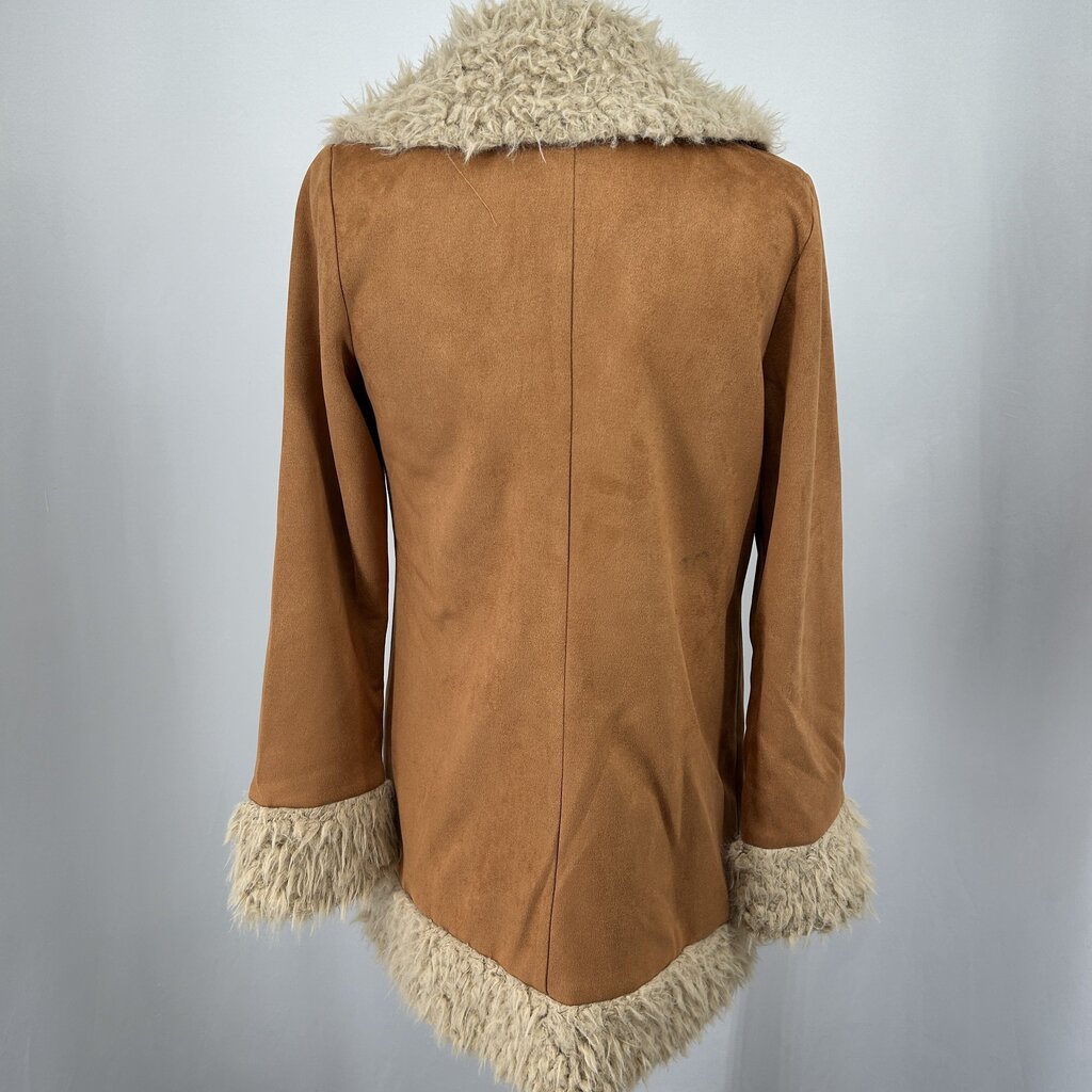 Audrey Parks Faux Fur Trim Coat