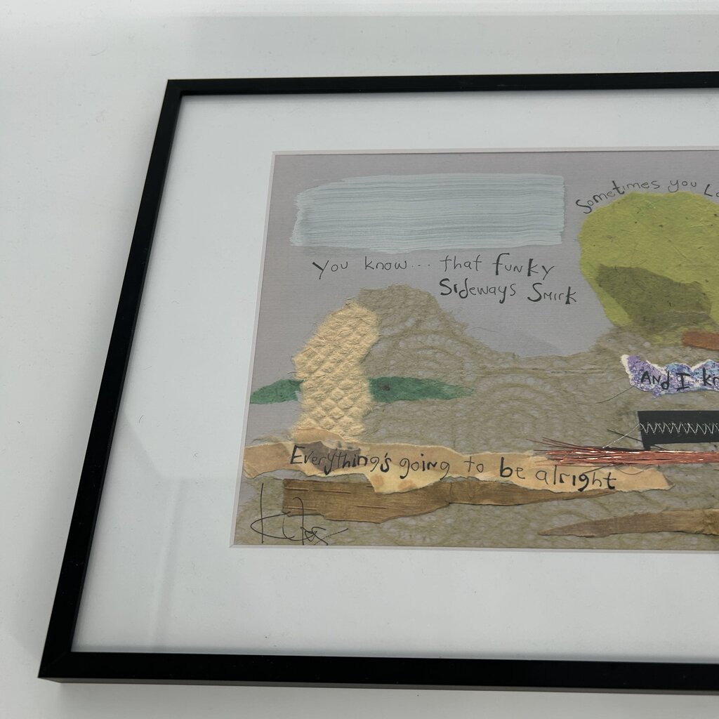 Funky Smile Mixed Media Framed Print