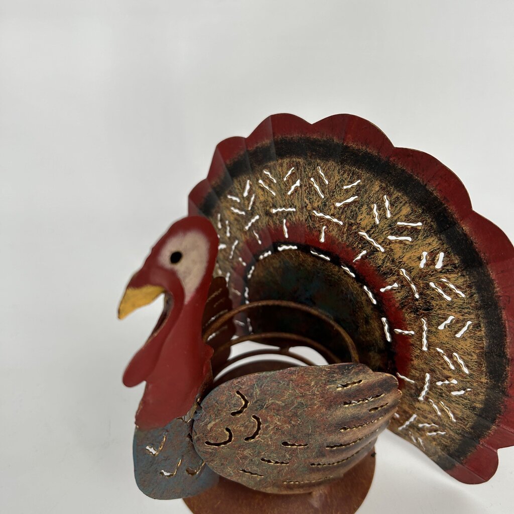 Metal Turkey Candle Holder