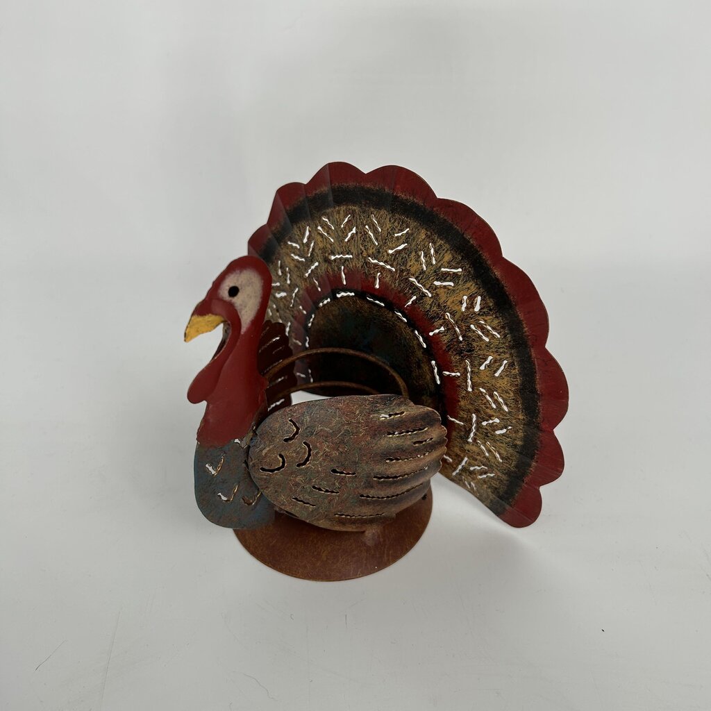 Metal Turkey Candle Holder