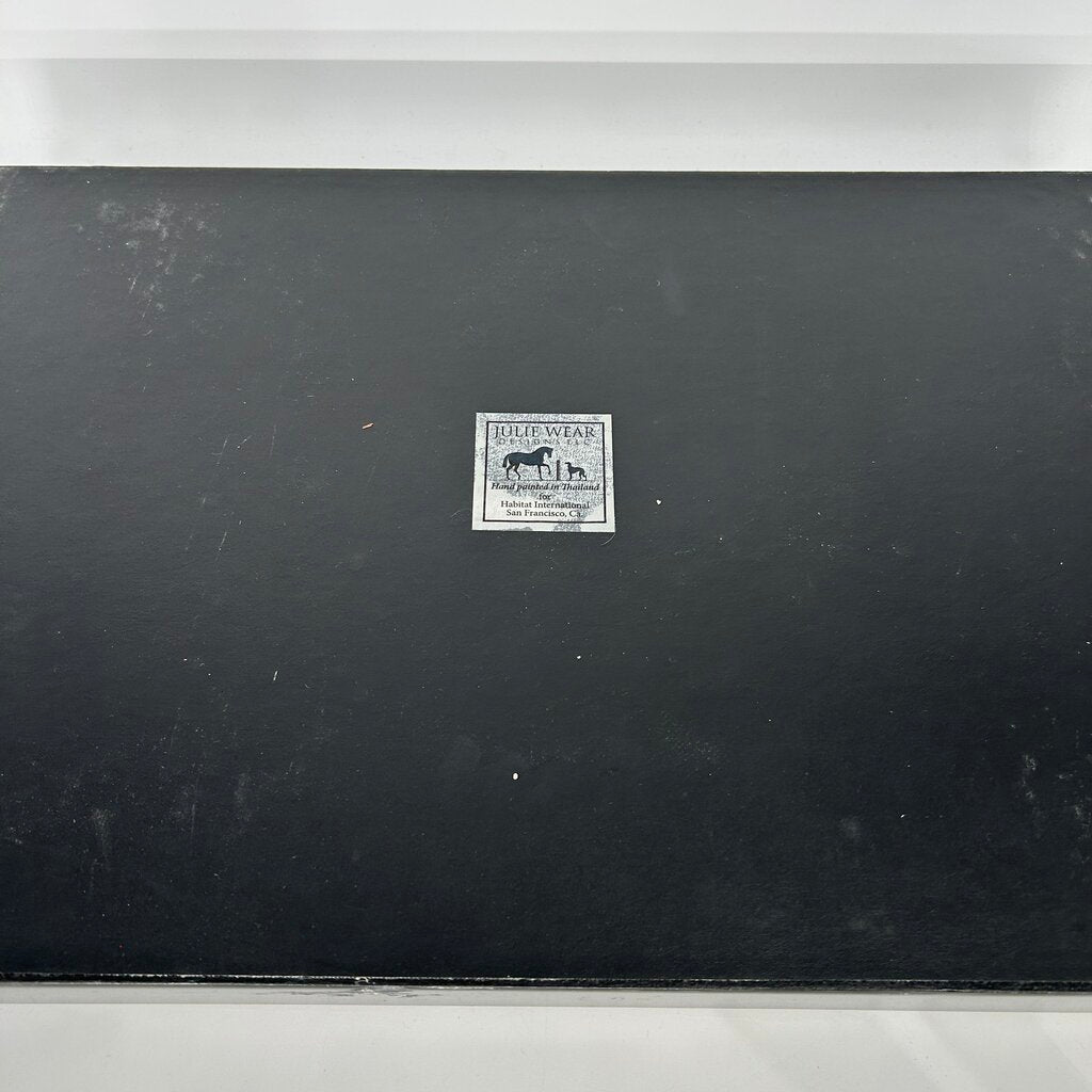 Lacquered Tray with Painted Saddle