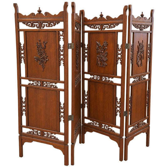 Four Panel Wood Room Divider