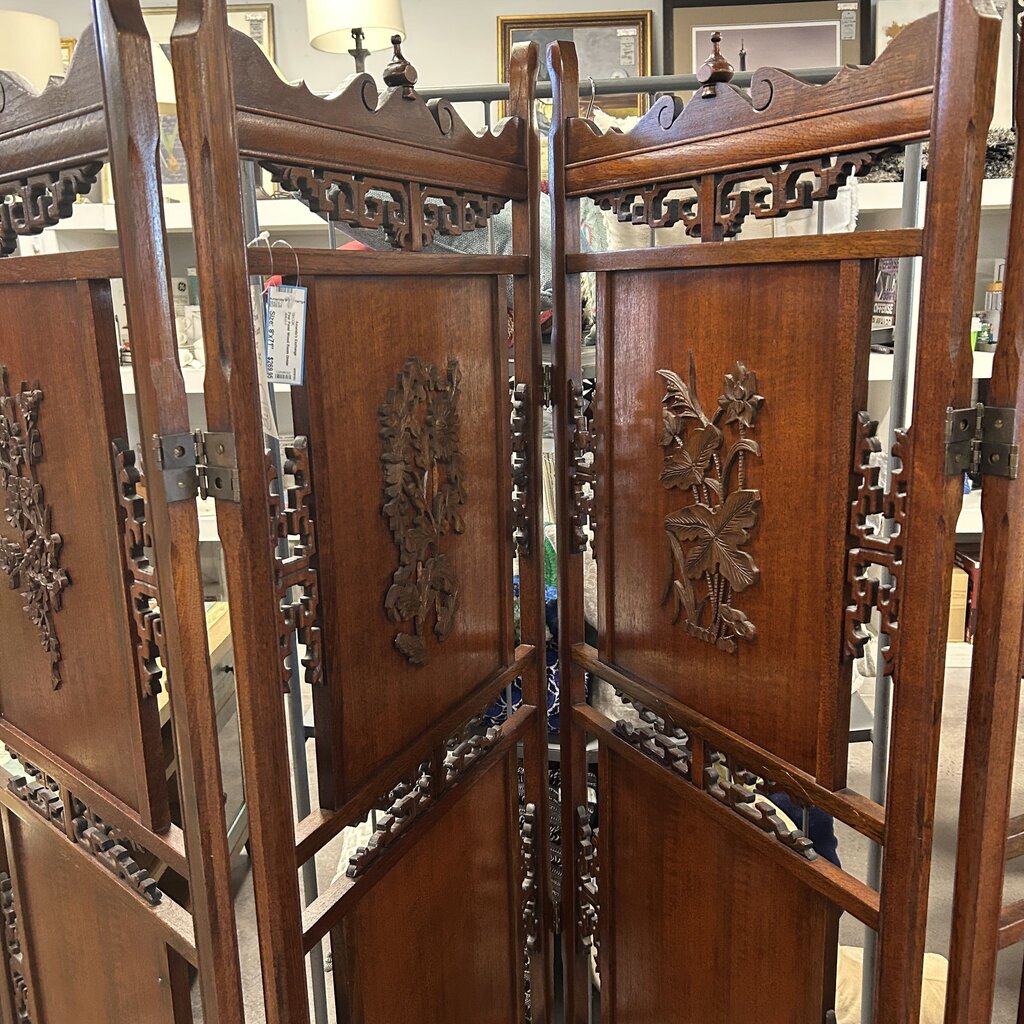 Four Panel Wood Room Divider