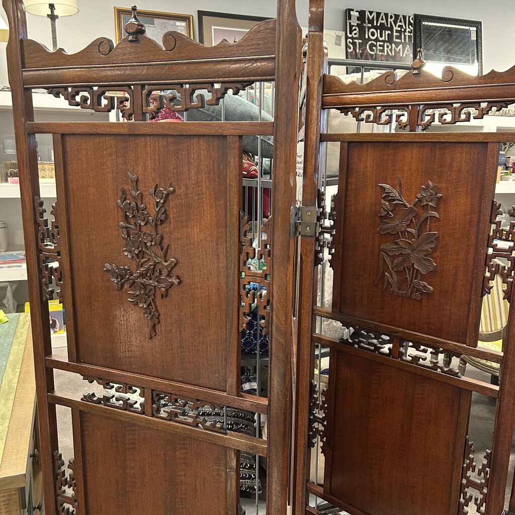 Four Panel Wood Room Divider