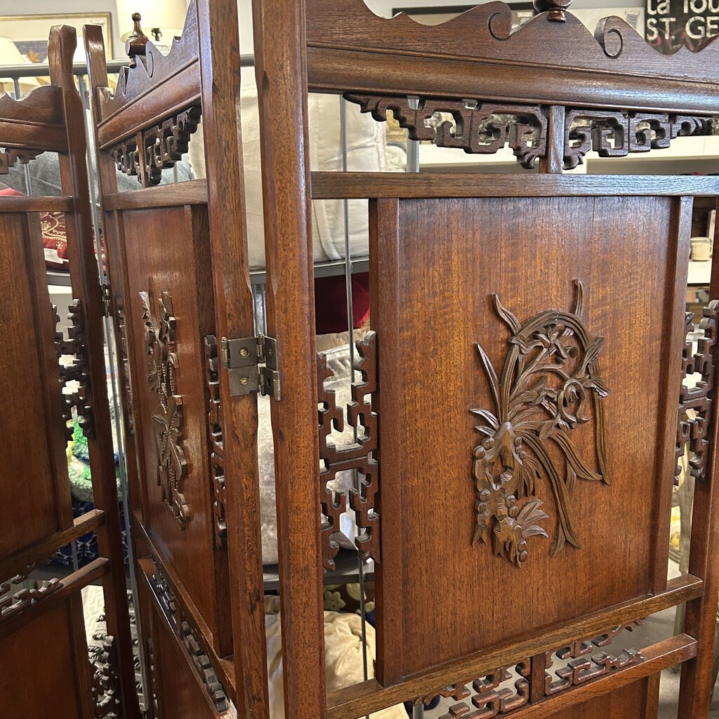 Four Panel Wood Room Divider