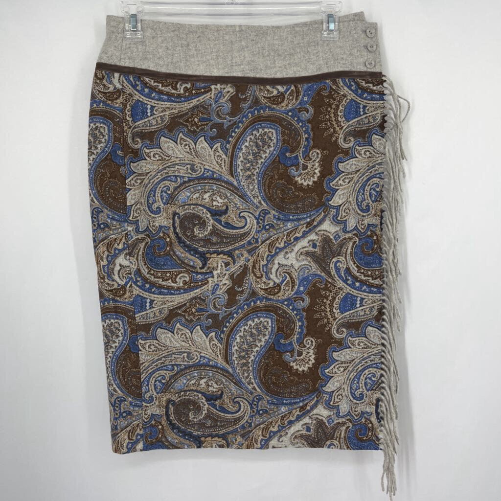 J McLaughlin Paisley Fringe Skirt