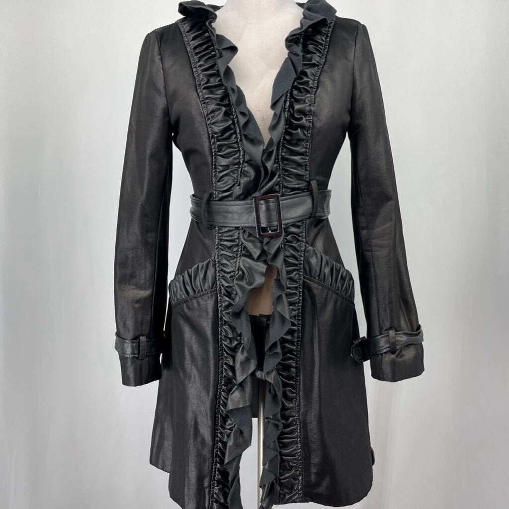Bebe Faux Leather Coat