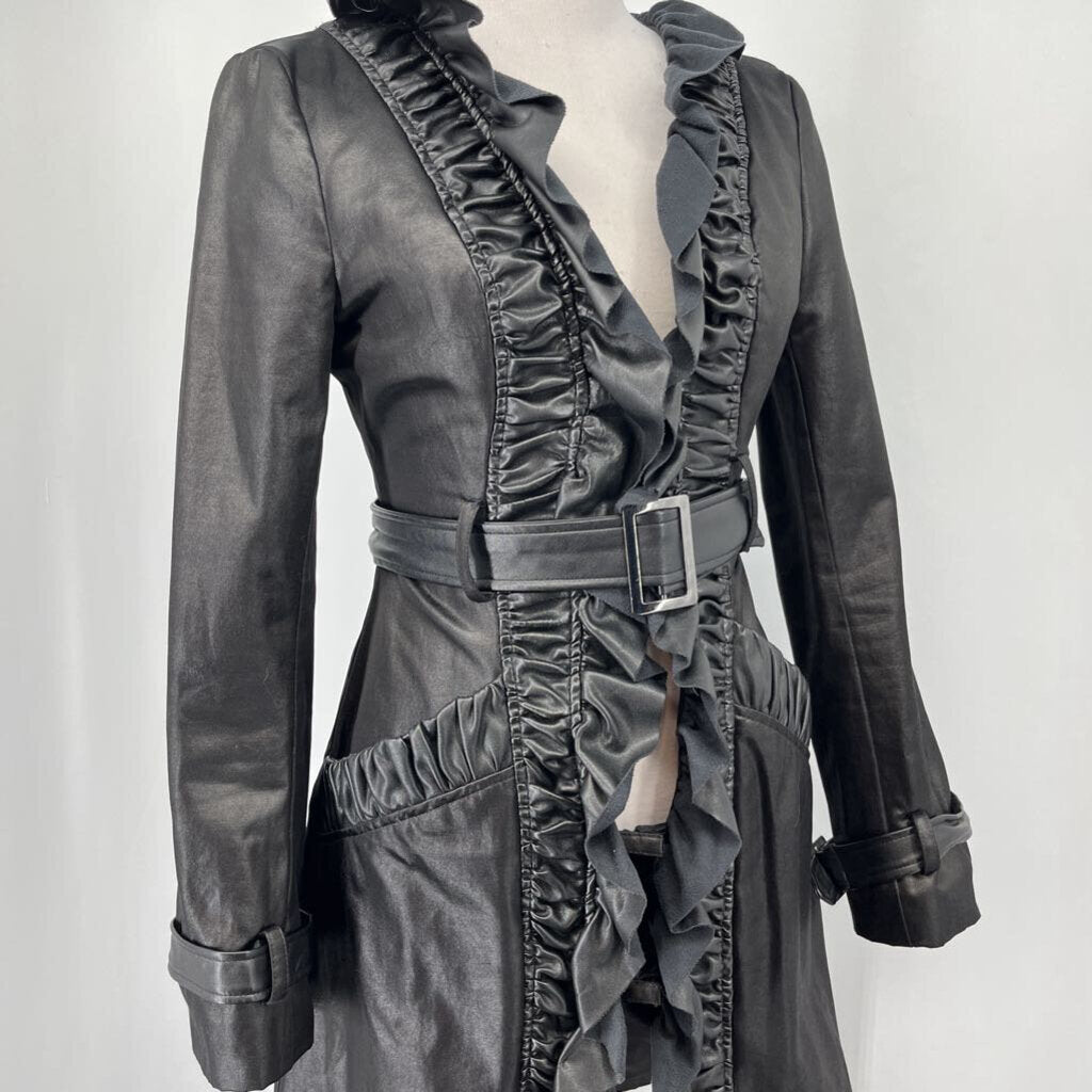 Bebe Faux Leather Coat