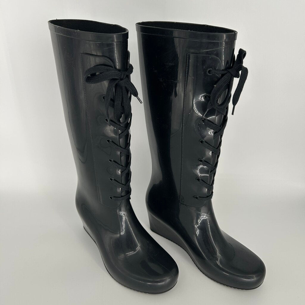 YSL Wedge Rainboots