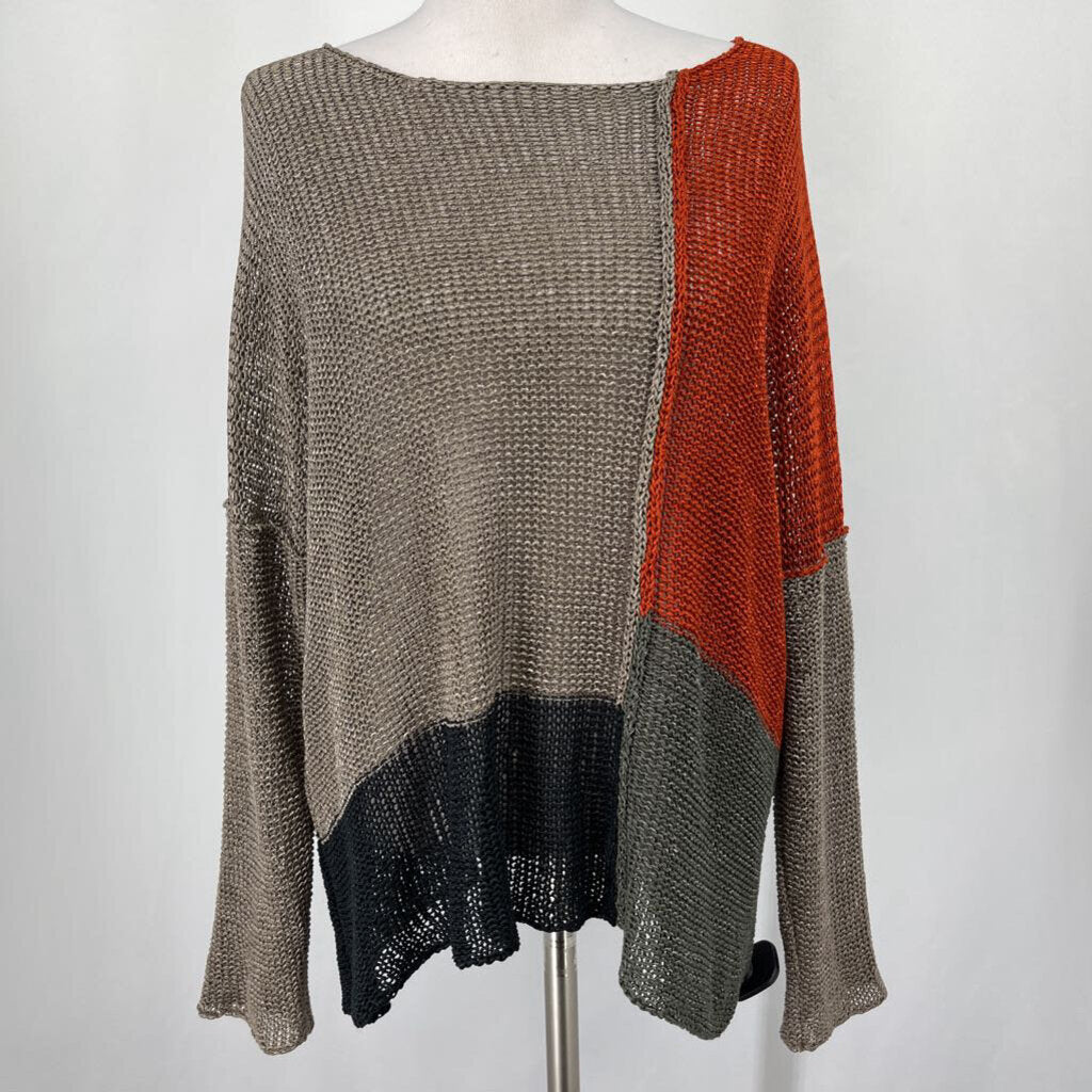 Marlen L/s Color Block Sweater
