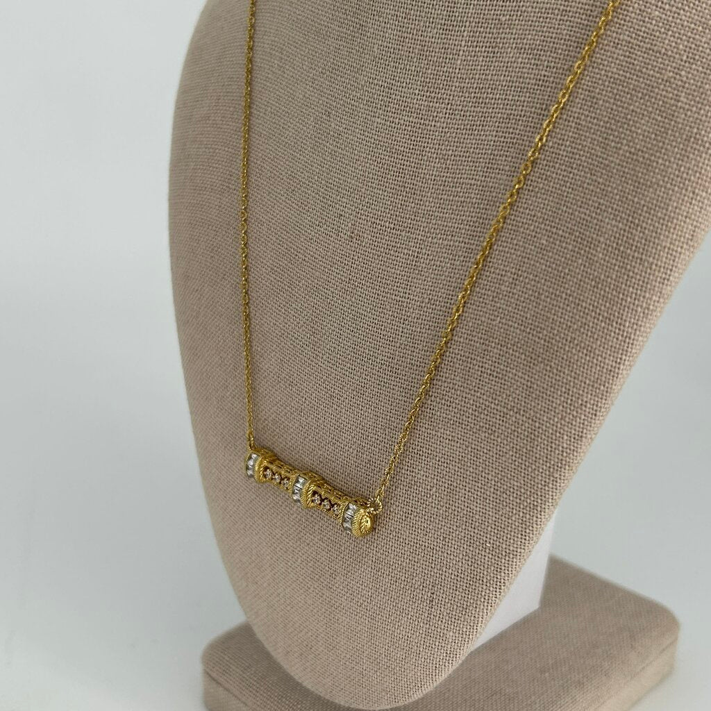 Judith Ripka Estate Bar Necklace