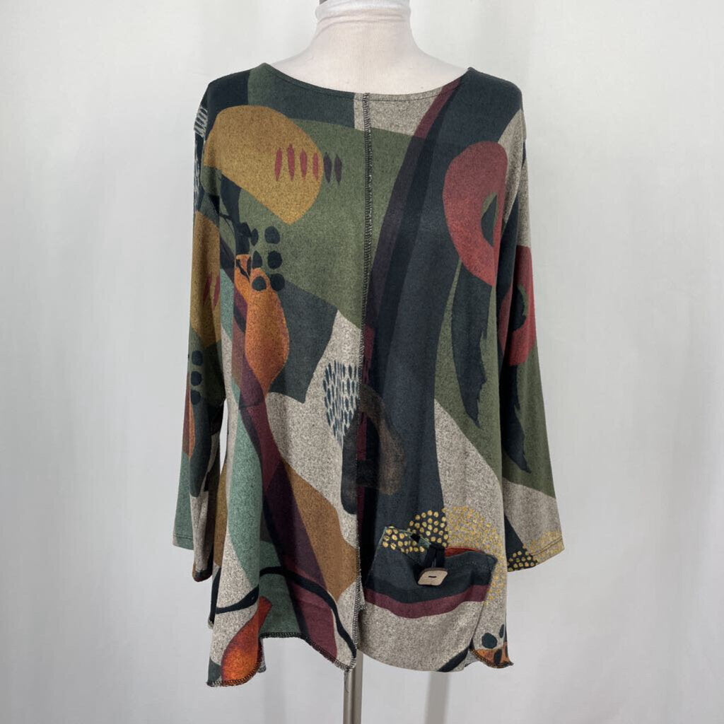 Jess & Jane L/s Print Sweater