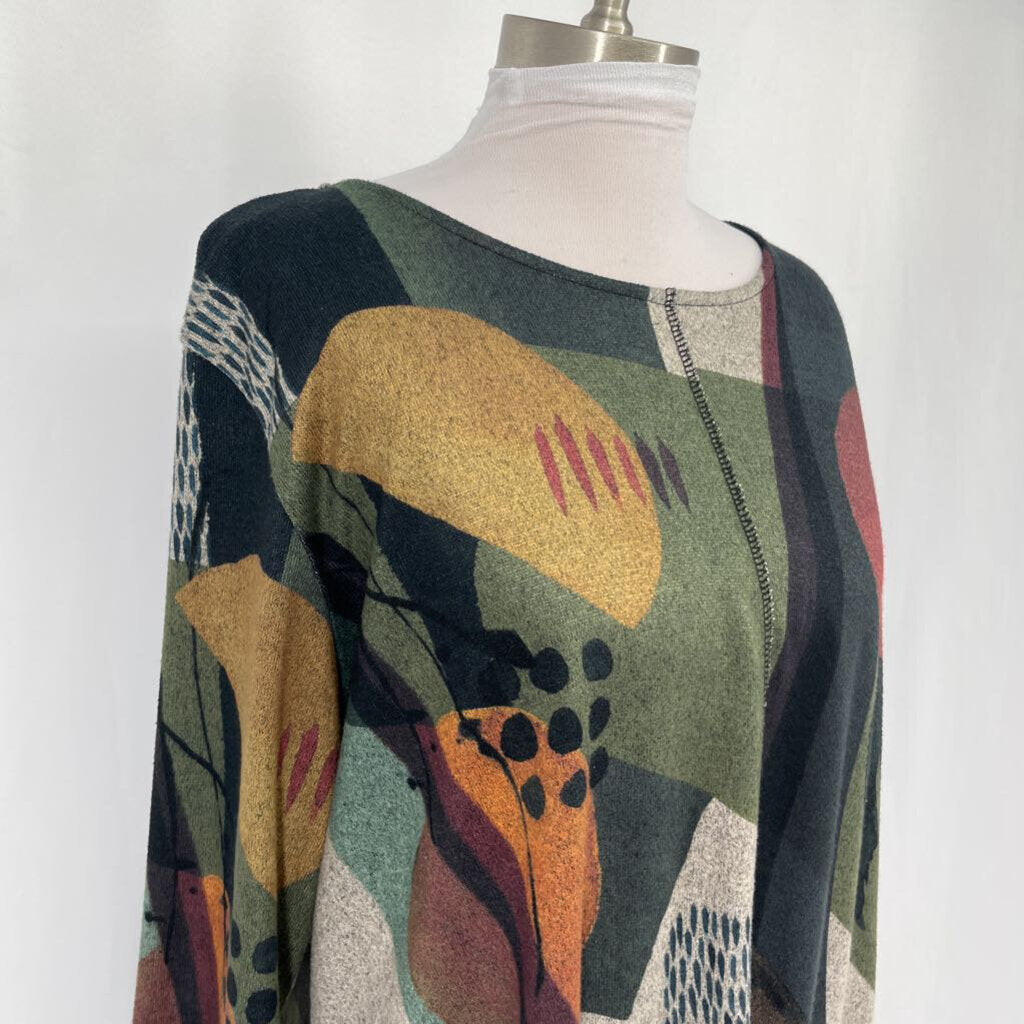Jess & Jane L/s Print Sweater