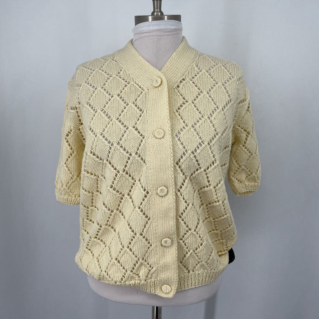 S/s Diamond Pattern Cardigan