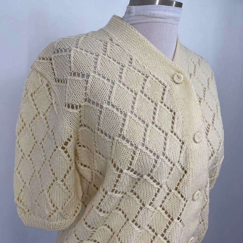 S/s Diamond Pattern Cardigan