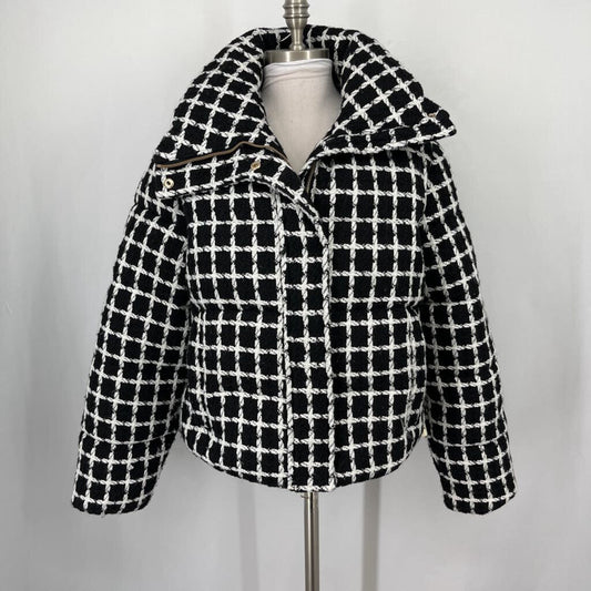 BCBG Maxazria Plaid Puffer Coat