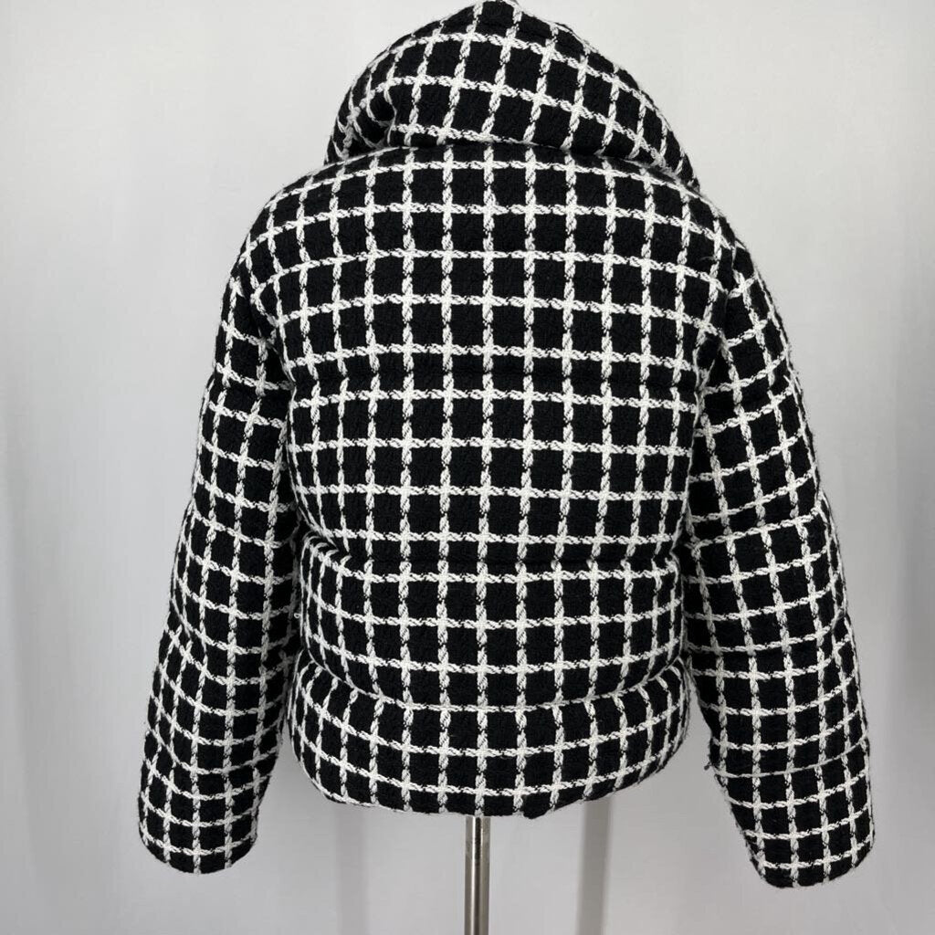 BCBG Maxazria Plaid Puffer Coat