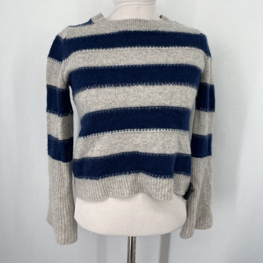 White + Warren Stripe Sweater