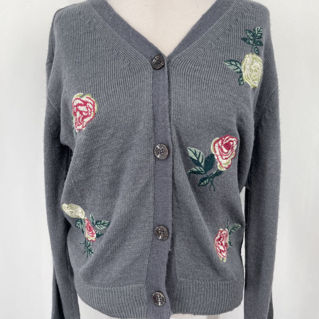 Floral Embroidered Cardigan