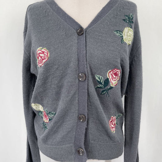 Floral Embroidered Cardigan