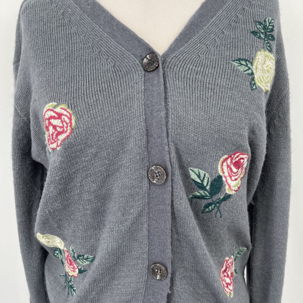 Floral Embroidered Cardigan