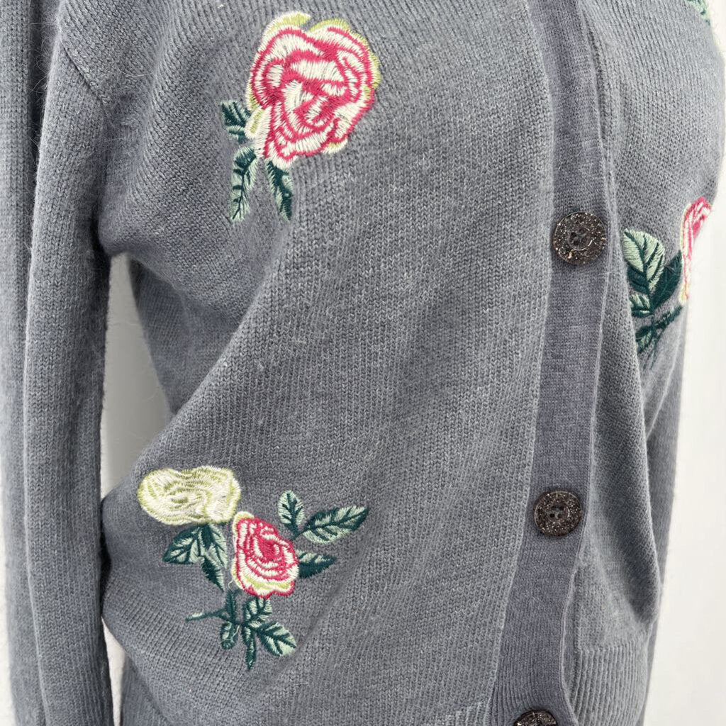 Floral Embroidered Cardigan
