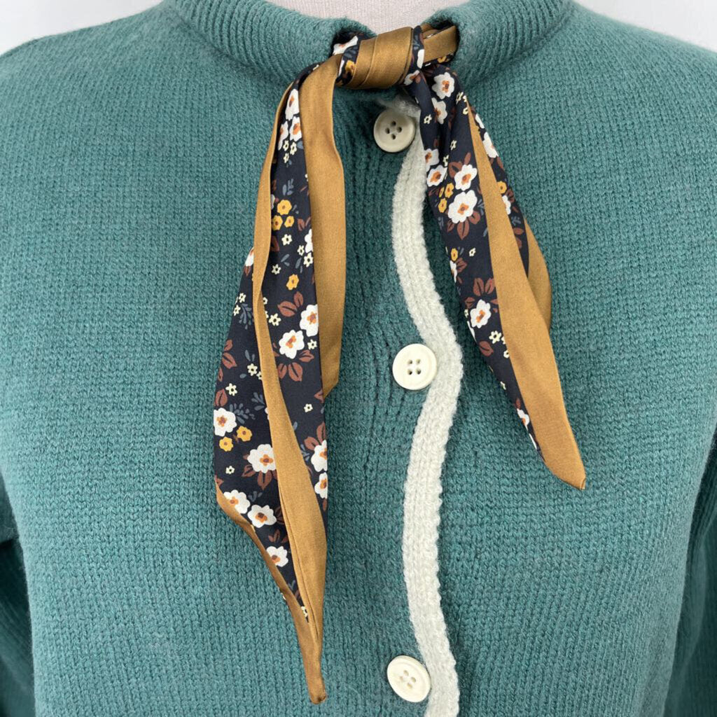 Knit Cardigan w/ Scarf