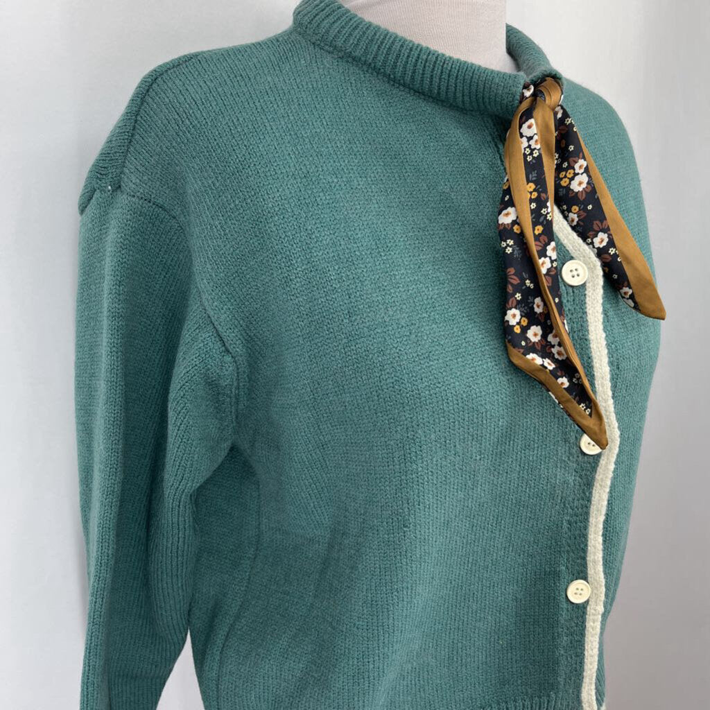 Knit Cardigan w/ Scarf
