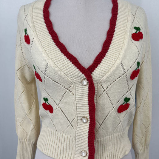 Knit Cherry Cardigan
