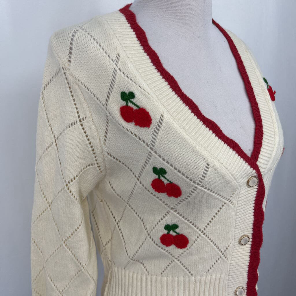 Knit Cherry Cardigan
