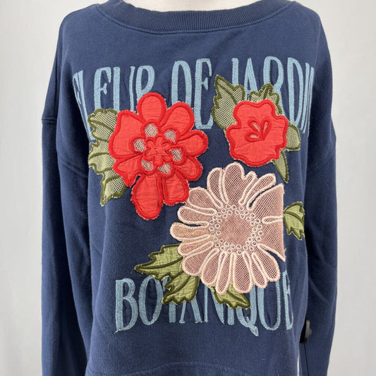 Anthropologie Floral Sweatshirt