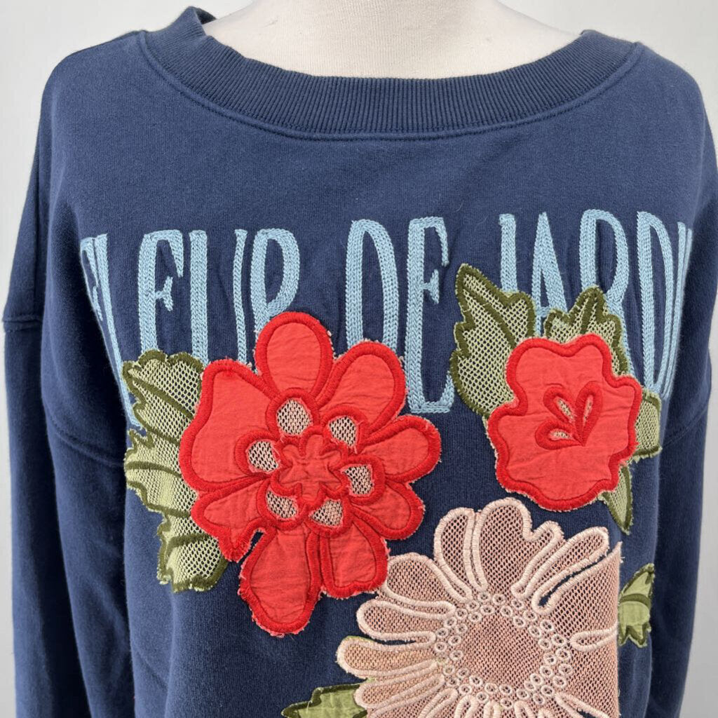Anthropologie Floral Sweatshirt