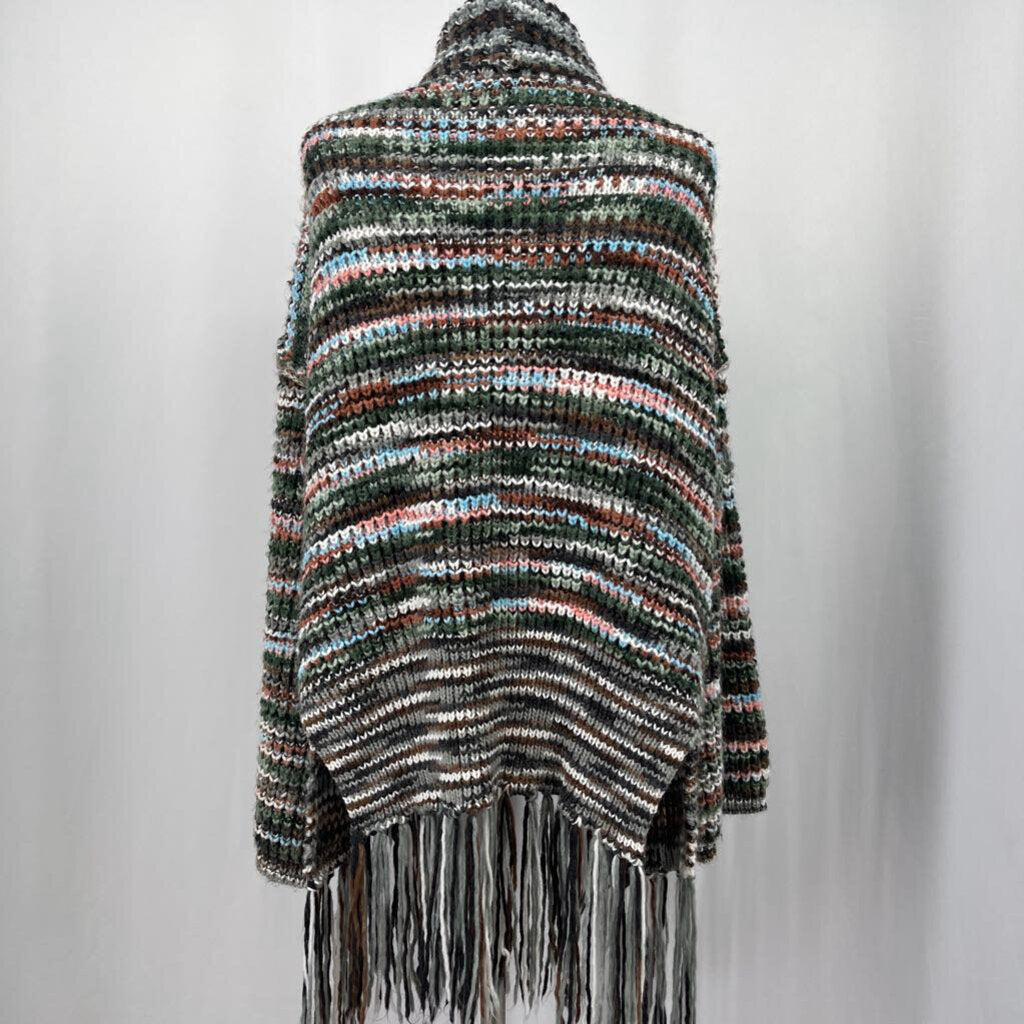 Pol LS Stripe Cardigan Sweater