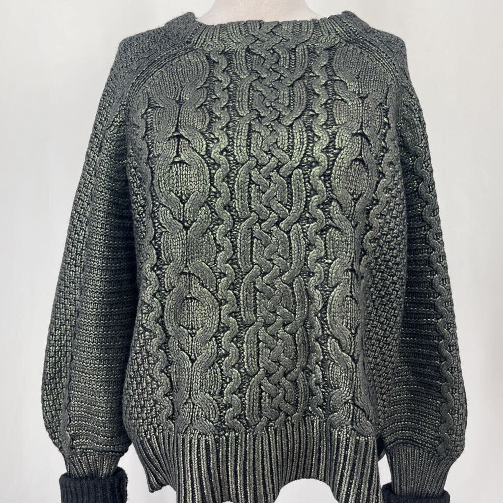 Veronica Beard L/s Metallic Sweater