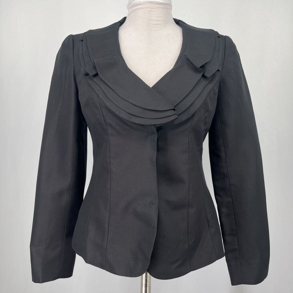Valentino LS Blazer with Ruffled Neckline