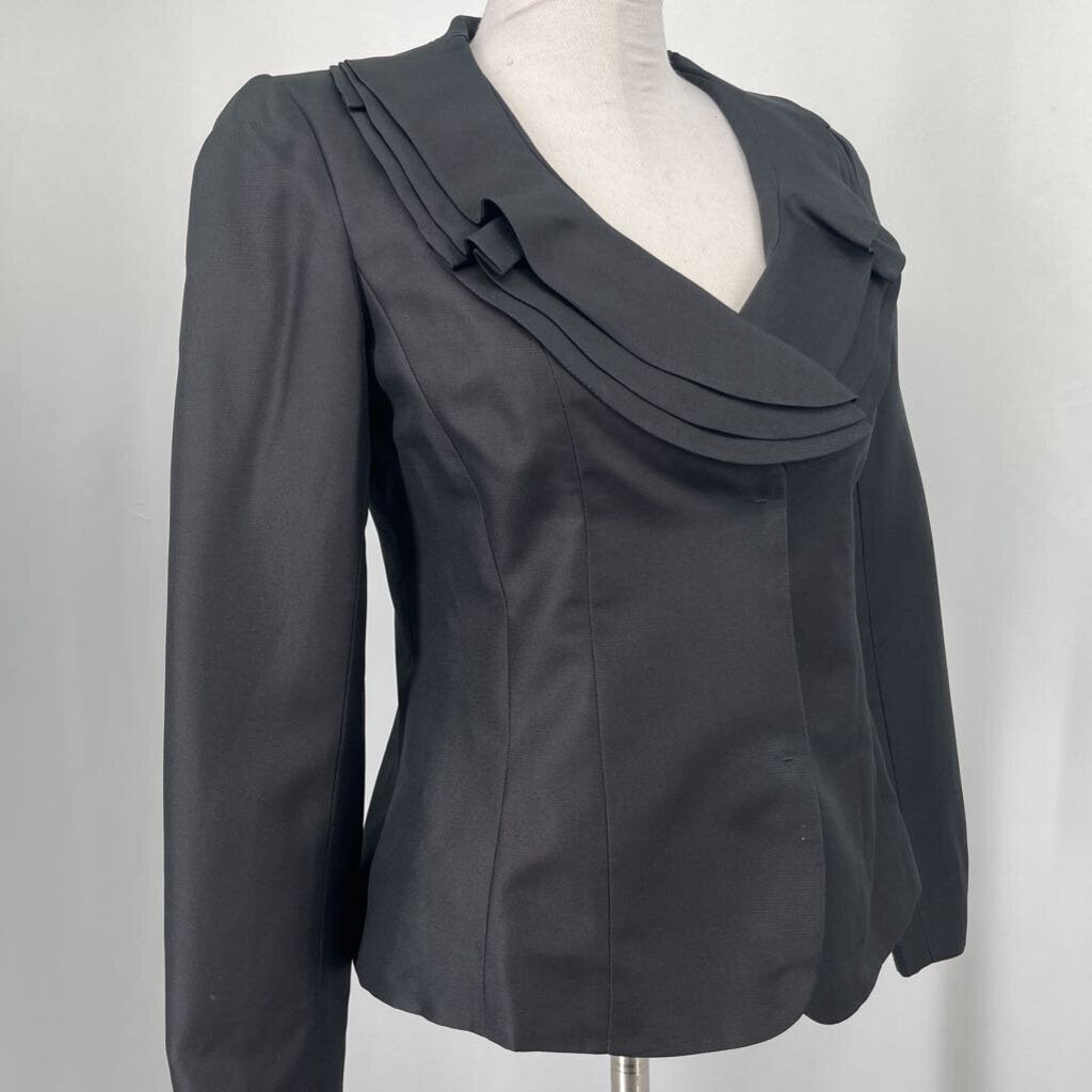 Valentino LS Blazer with Ruffled Neckline