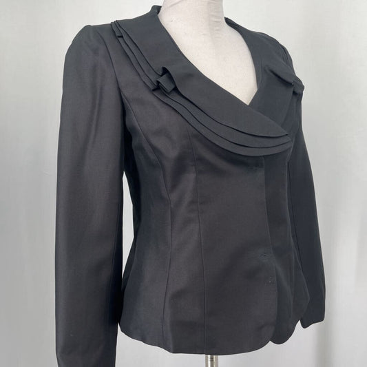 Valentino LS Blazer with Ruffled Neckline