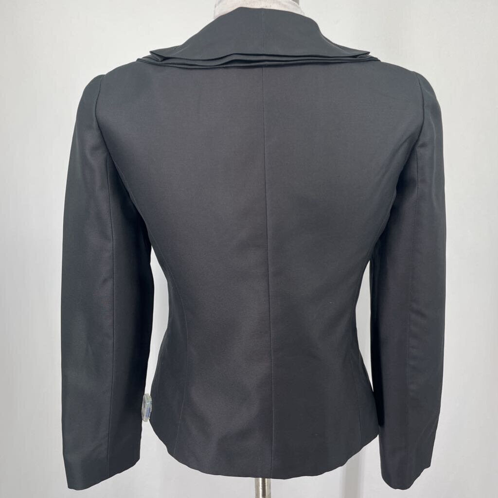 Valentino LS Blazer with Ruffled Neckline