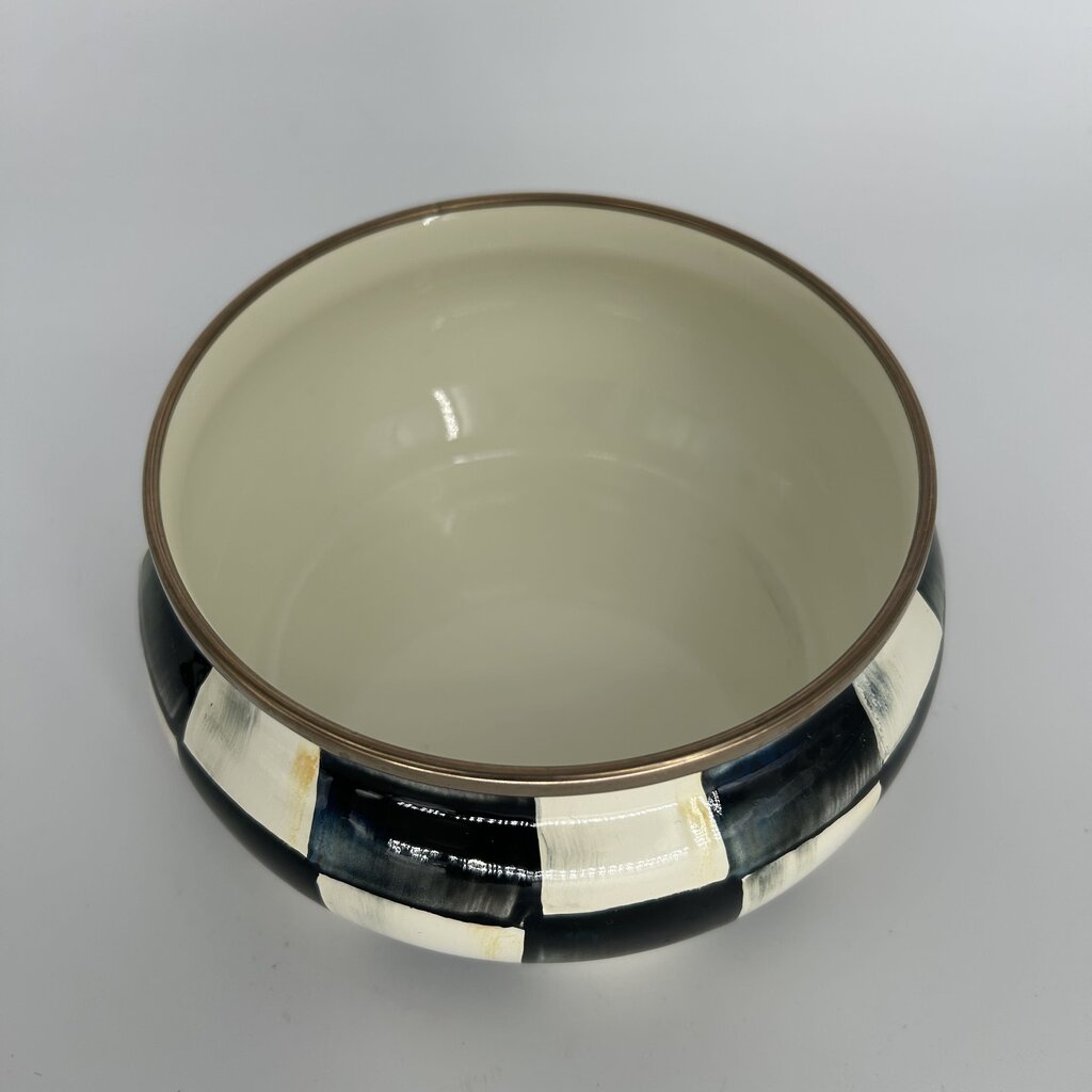 Mackenzie-Childs Courtly Check SquashedPot Canister