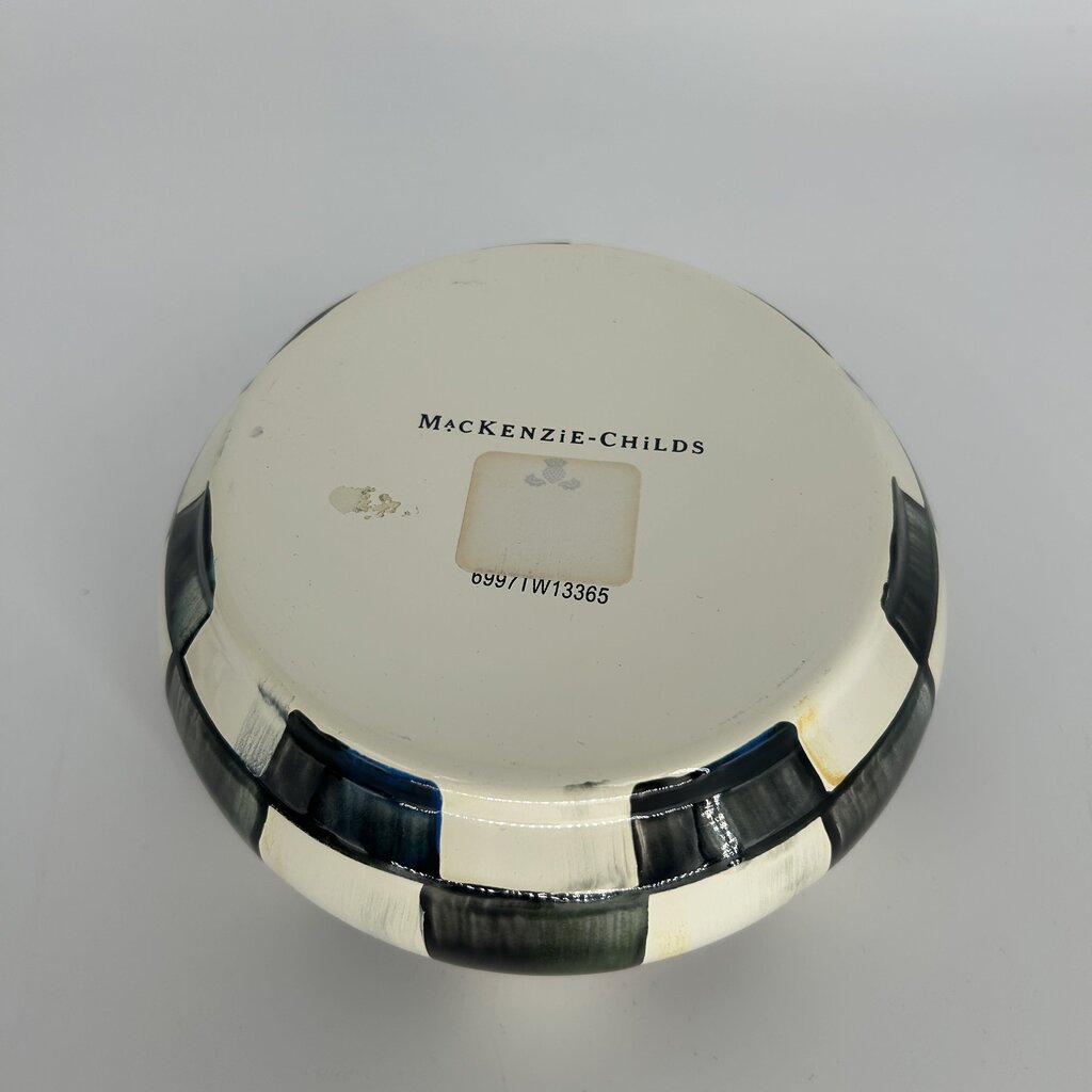 Mackenzie-Childs Courtly Check SquashedPot Canister