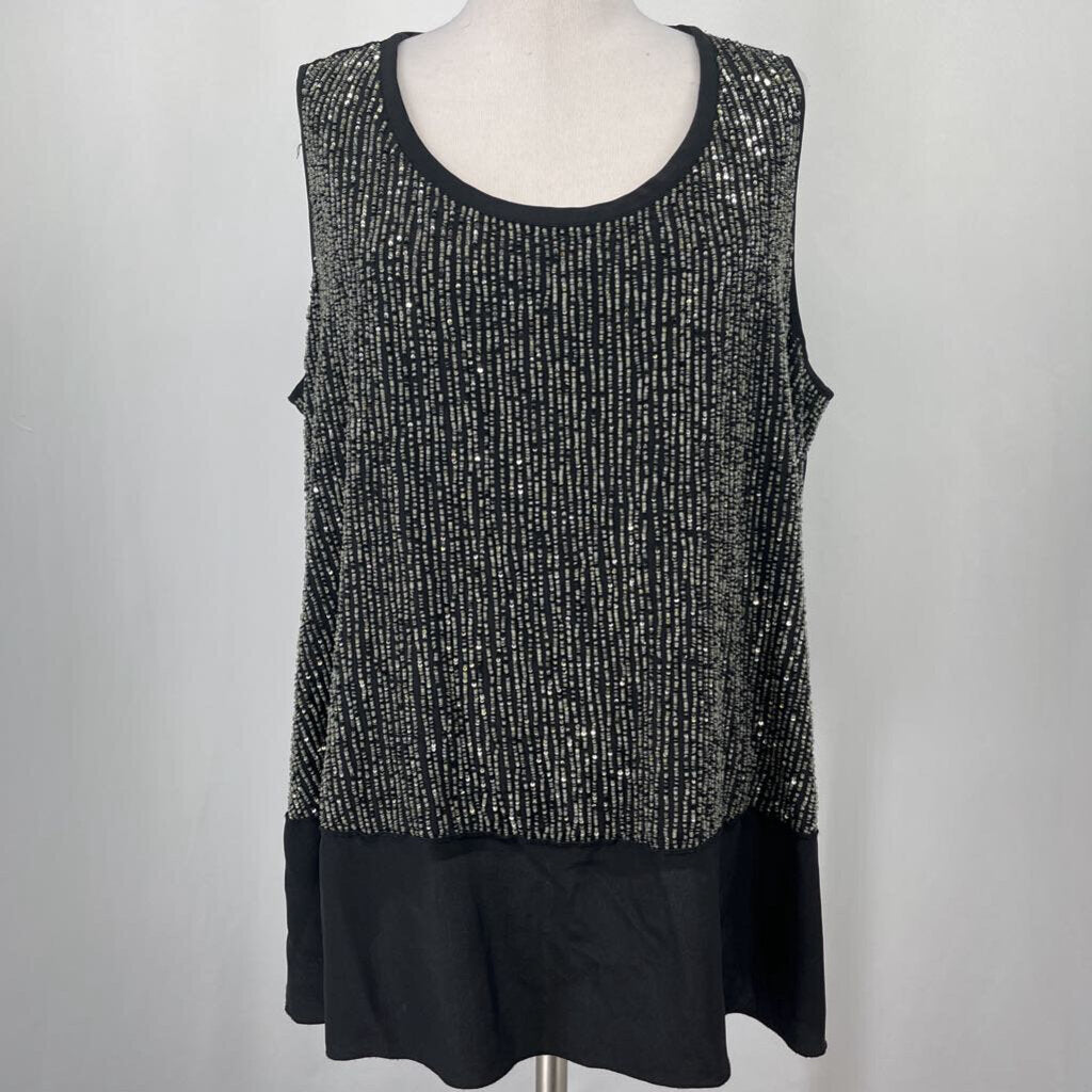 Eileen Fisher Sequened Silk Top