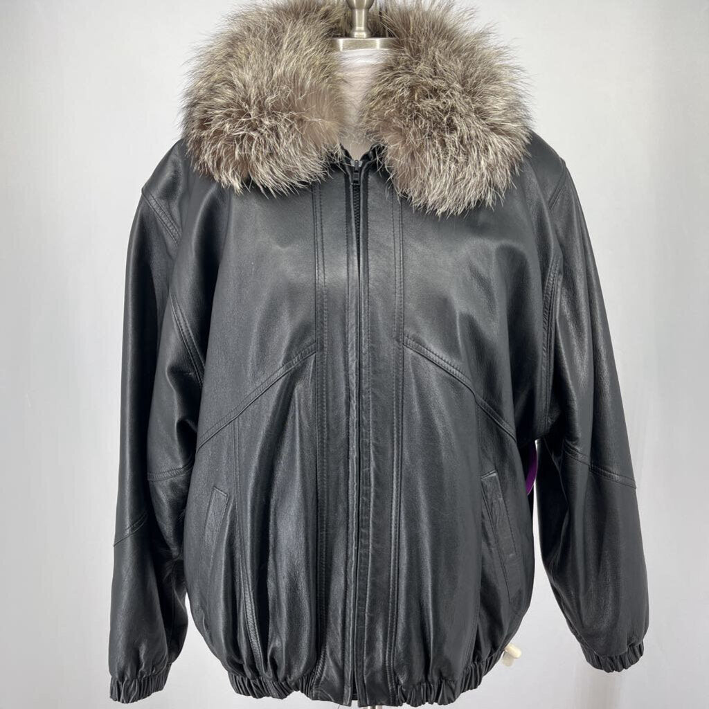 Day Furs Vintage Coat with Fur Collar