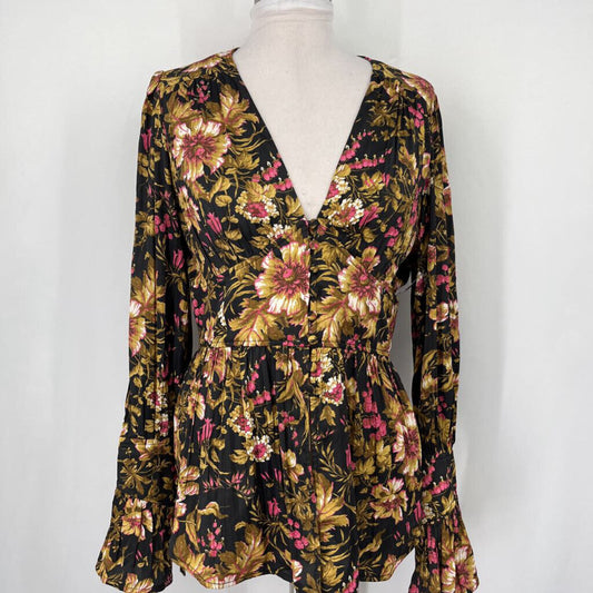 Anthropologie LS Floral Shirt