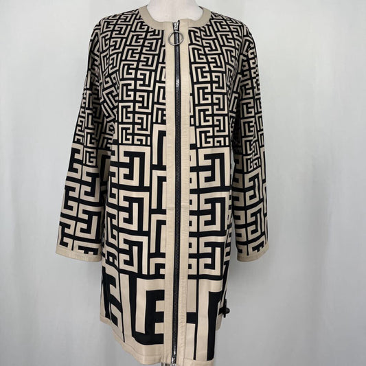 Vericci Patterned Zip Up Jacket