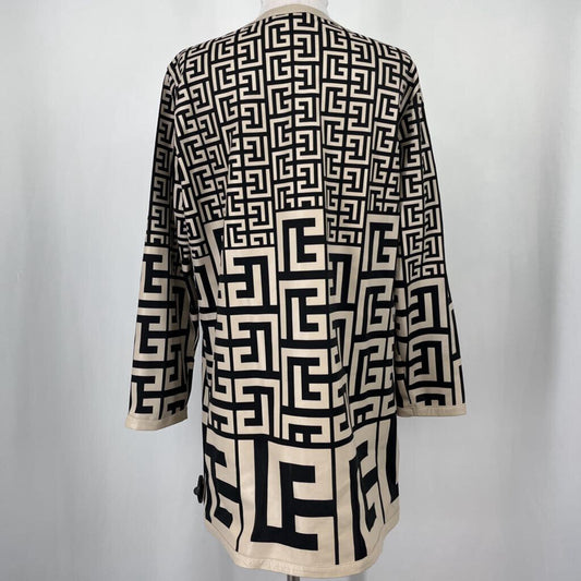 Vericci Patterned Zip Up Jacket