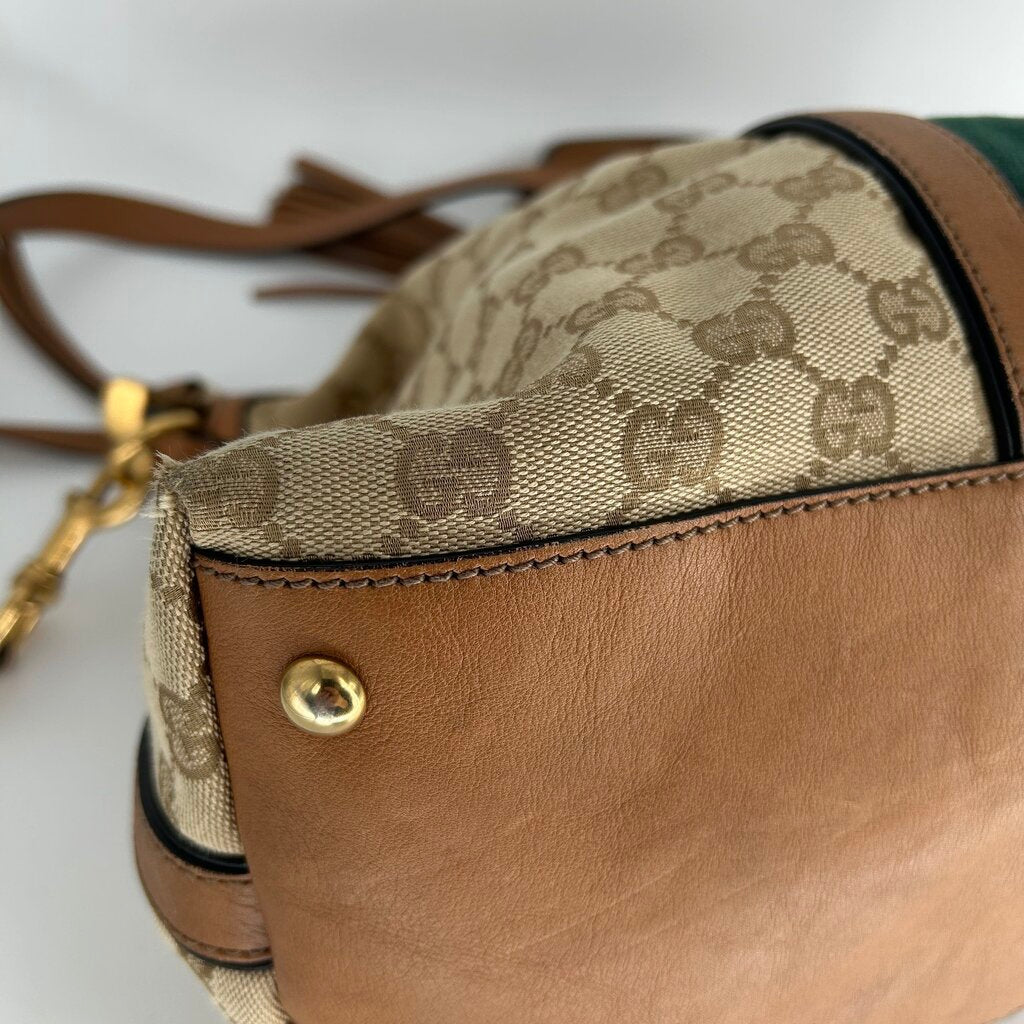 Gucci Monogram Satchel Handbag AS IS
